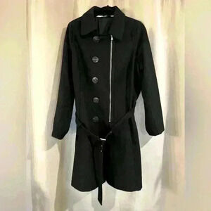 Women’s Black Isaac Mizrah Wool Coat